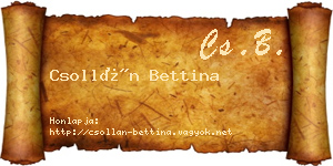 Csollán Bettina névjegykártya