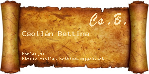 Csollán Bettina névjegykártya